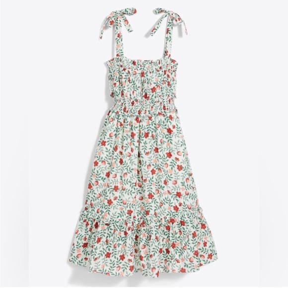 Taylor Smocked Dress by Draper James in Strawberry Fields New with Tags - Picture 3 of 8